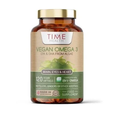 Vegan Omega 3, 120 kapsula, Time Health